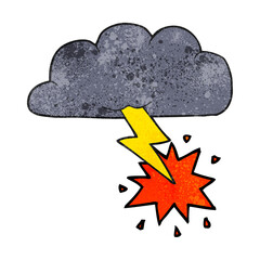 textured cartoon thundercloud