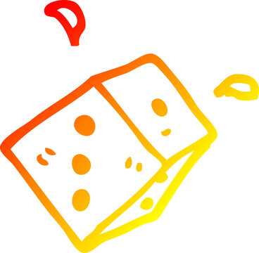 recommend clip art: warm gradient line drawing cartoon rolling dice