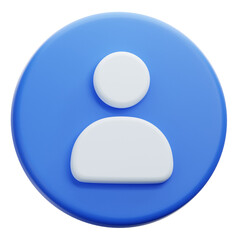 user account profile 3d illustration
