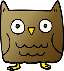 funny cartoon doodle owl