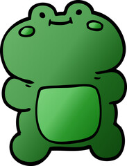 funny cartoon doodle frog