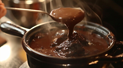 Decadent chocolate fondue