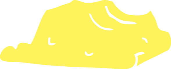 flat color style cartoon butter