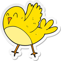 sticker of a cartoon bird
