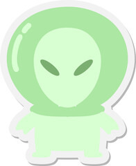 small alien sticker