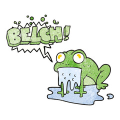 speech bubble textured cartoon gross little frog