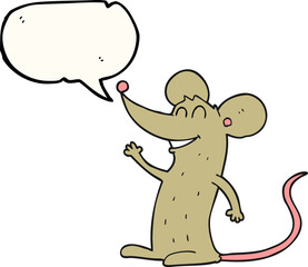 speech bubble cartoon mouse