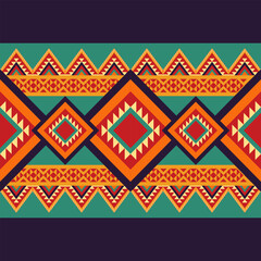 Seamless Navajo and Aztec Mexican Native tribal fabric pattern. Geomatics pattern