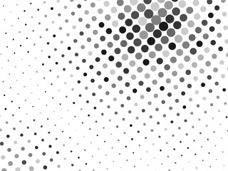 Halftone Gray Dots Pattern