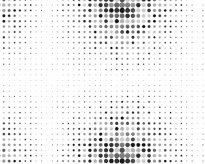 Halftone Gray Dots Pattern