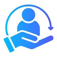 customer service gradient icon