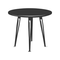 Silhouette Scandinavian table black color only
