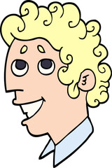 cartoon doodle man face