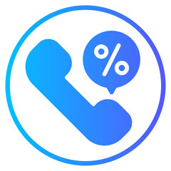 telemarketing gradient icon