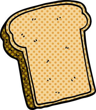 Naklejki cartoon doodle slice of bread