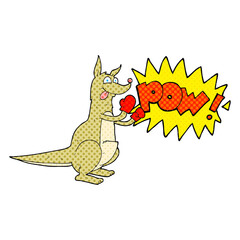 cartoon boxing kangaroo