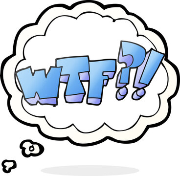 thought bubble cartoon WTF symbol