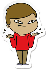 sticker of a cartoon boy
