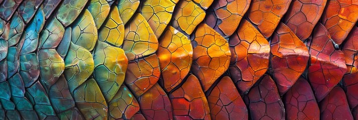 Chameleon Skin Texture Background, Colored Lizard Scales, Rainbow Reptile Skin, Iguana Leather