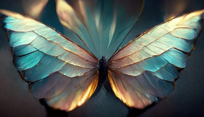 wings of a butterfly ulysses wings of a butterfly texture background butterfly wings ornament - obrazy, fototapety, plakaty
