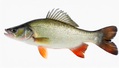 freshwater bass fish isolated on white transparent background north american fish isolated canva png cutout - obrazy, fototapety, plakaty