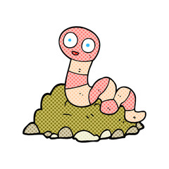 cartoon earthworm