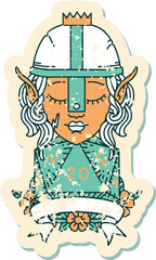 elf fighter with natural 20 dice roll illustration