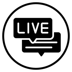 live chat glyph icon