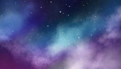 Fototapeta na wymiar night sky with stars universe filled with clouds nebula and galaxy landscape with gradient blue and purple colorful cosmos with stardust and milky way magic color galaxy space background