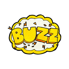 textured cartoon buzz symbol