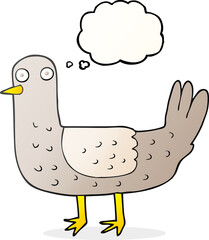 thought bubble cartoon bird