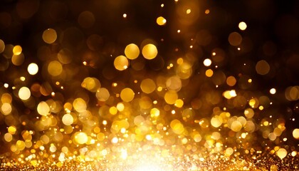golden bokeh background with light spots golden starlight particle background