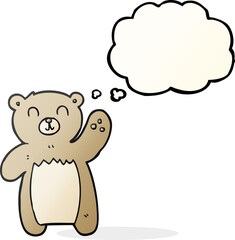 thought bubble cartoon teddy bear