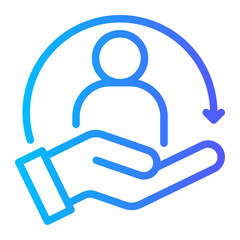 customer service gradient icon