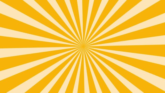 Comic background animation, vintage pop art background, with animated radial rays and dots pattern. Motion graphics and digital composition