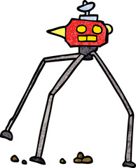 cartoon doodle space rocket