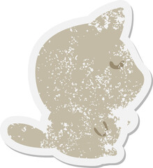 cute little cat grunge sticker