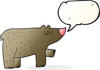speech bubble cartoon bear