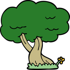 cartoon doodle tree