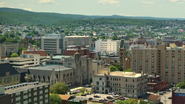 Historical American city architecture. Scranton, old city in Lackawanna County, Pennsylvania