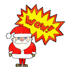 cartoon amazed santa claus