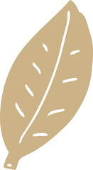 cartoon doodle leaf