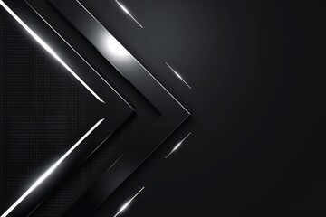 Black Business abstract background with glowing arrow lines Technology