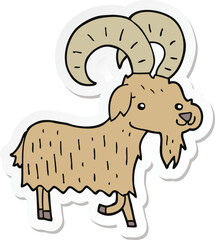 sticker of a cartoon goat