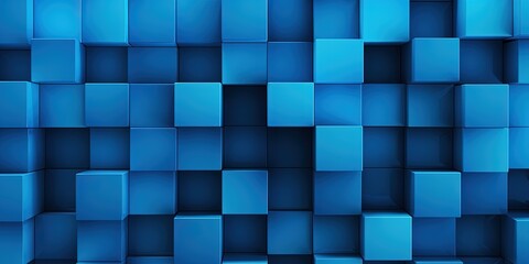 Blue Cubes Wall Background