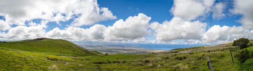 Panoramic view of the landscape northeast of Big Island Hawaii