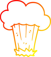 warm gradient line drawing cartoon boom