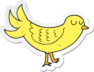 sticker of a cartoon bird