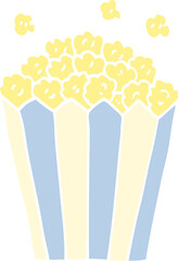 cartoon doodle popcorn