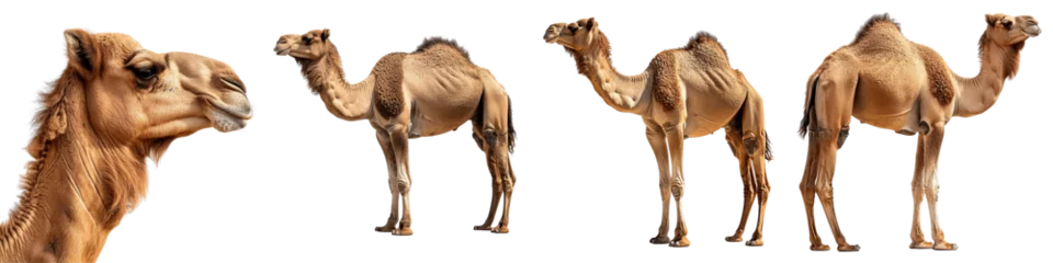 Türaufkleber Set of camels isolated on transparent background © zenith